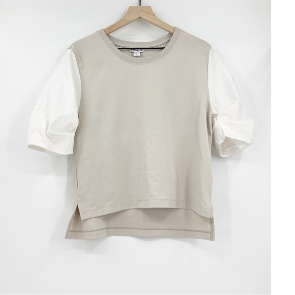 Athleta Harlow Hybrid Tee Size Small Tan Beige - Picture 1 of 6